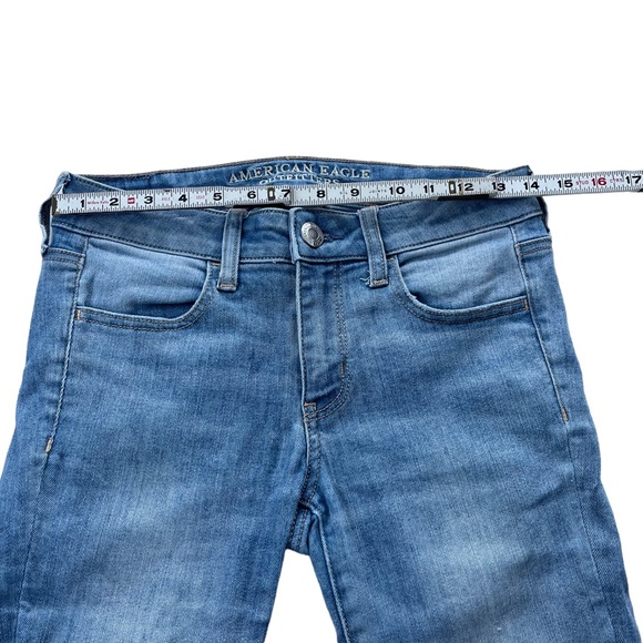 American Eagle Women’s Size 4 Regular Light Wash Super Super Stretch Jeggings - Picture 9 of 15